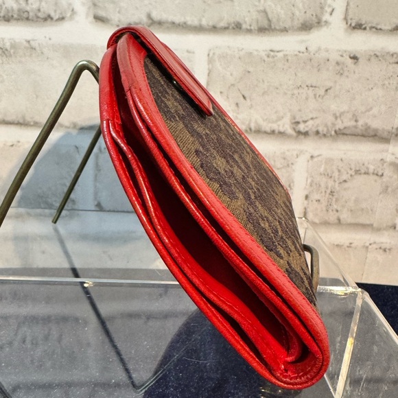 Fendi Leopard/Red Leather Round Wallet SEXY RARE with COA - Picture 5 of 11